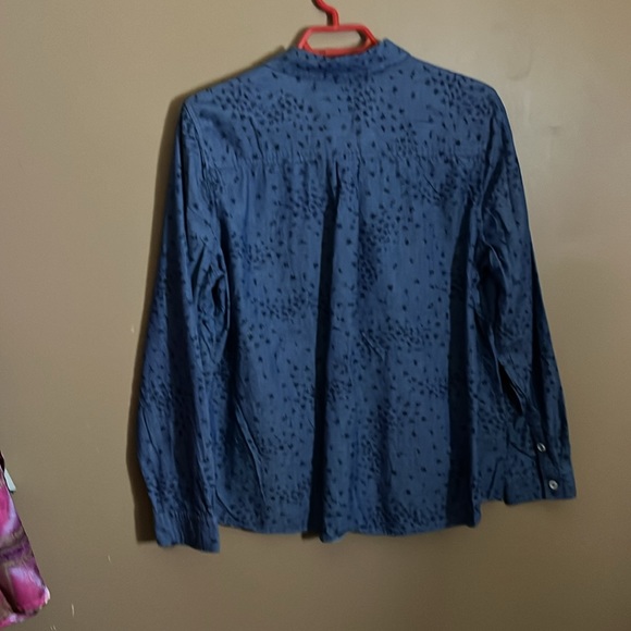 Floral print blouse long sleeve button up - Picture 5 of 5